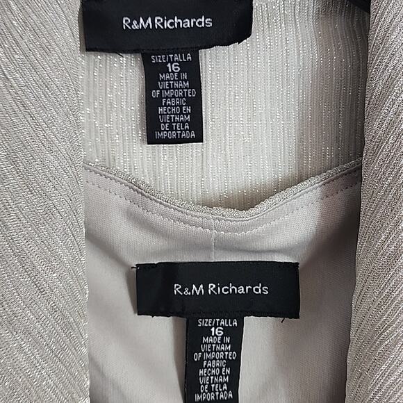 R&M Richards Two Piece Dress with Open Topper, Size 16, NWT - Picture 4 of 8
